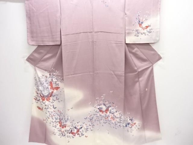 作家物　蝶模様刺繍訪問着